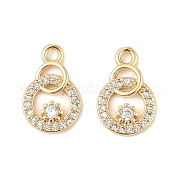 Латунные микро проложить кубического циркония подвески KK-R219-22G