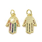 Подвеска из латуни с микропаве KK-E068-VF086