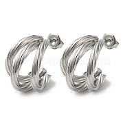 Серьги-гвоздики из нержавеющей стали 304 EJEW-Z026-11P
