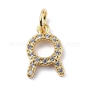 Латунные микро проложить кубического циркония подвески ZIRC-F131-16G-08