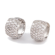 Серьги из латуни с фианитом EJEW-S219-12P-02