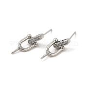 Латунные серьги-гвоздики из циркония KK-M270-31P