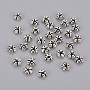 Тибетские серебрянные бусины прокладки AC0752