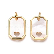 Подвески из латуни и ракушек KK-N254-212G