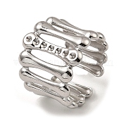 304 Stainless Steel Open Cuff Rings RJEW-Z018-06P