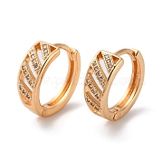 Серьги-кольца из латуни со стразами EJEW-K256-93KCG