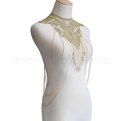 Chaînes d'épaule en dentelle de polyester gothique pour robe de mariée&nbsp;FS-WGA45D9-01