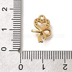 Pendentifs avec zircon cubiques à micro-pavés en laiton&nbsp;KK-K294-03G