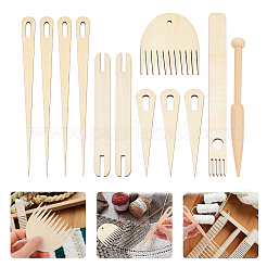 Ensemble de bâtons de métier à tisser à main en bois&nbsp;DIY-WR0004-19