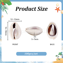 100 Stück natürliche Kauri-Muschelperlen.&nbsp;BSHE-PH0001-64
