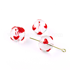 10 pezzo di perline smaltate in vetro trasparente&nbsp;GLAA-CJ0001-94