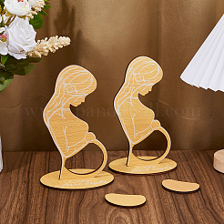 Plaque commémorative en bois pour la naissance d'un bébé&nbsp;DJEW-WH0053-45