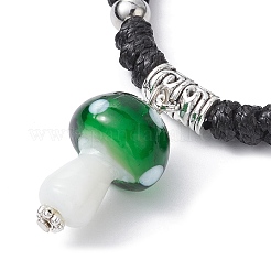 Set di braccialetti con ciondoli in murano a 2 colori&nbsp;BJEW-JB09837