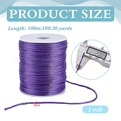 Cordons ronds en polyester et fil pour macramé&nbsp;OCOR-WH0105-038B