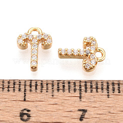 Breloques en laiton avec zircone cubique de micro pave&nbsp;KK-N263-148L-G