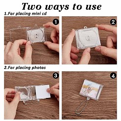 12 Satz Schlüsselanhänger-Kits aus Kunststoff für CD-Fotorahmen&nbsp;AJEW-DR0002-05