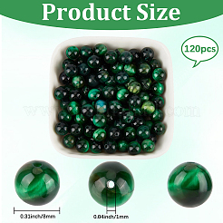 120pcs natürliche Tigerauge-Perlen&nbsp;G-PA0001-14B