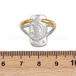 Doppelfarbige Manschettenringe aus Edelstahl 304&nbsp;RJEW-S635-01GP-04