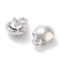Strass-Charms aus Legierung mit Zahnstangenbeschichtung&nbsp;PALLOY-F311-17P-01