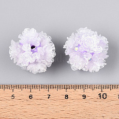 Strassperlen aus Polymerton mit geprägten Harzrosen&nbsp;RESI-T059-01A