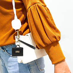 Porte-clés portable en cuir PU&nbsp;FIND-WH20012-89A