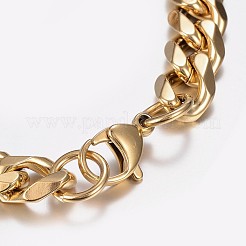 Bracciali a catena in acciaio inossidabile 304 da uomo&nbsp;BJEW-I238-10G