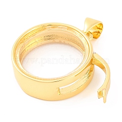 Acumular colgantes medallón de latón chapado&nbsp;KK-F874-01G-08