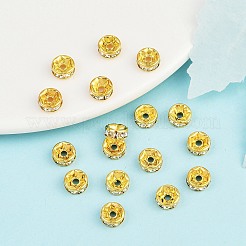 Messing Strass Zwischen perlen&nbsp;RB-A014-Z7mm-01G-NF