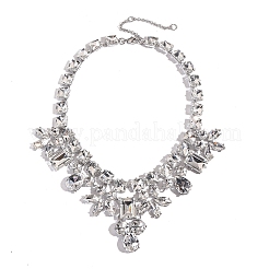 Collane a pettorina geometriche da donna in lega con strass di cristallo.&nbsp;FS-WG56FB9-01