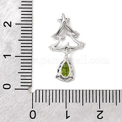 Pendentifs avec zircon cubiques à micro-pavés en laiton&nbsp;KK-L258-01P-C02