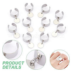 Anillos de dedo con puño abierto de acero inoxidable 304&nbsp;RJEW-UN00008