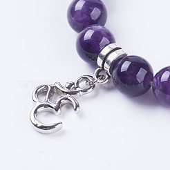 Natürlichen Amethyst Stretch-Armbänder&nbsp;BJEW-F308-01AS