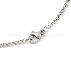 Anlaufgeschützte Damen-Halsketten aus 304er Edelstahl mit gedrehter Kette&nbsp;X-STAS-O037-58P