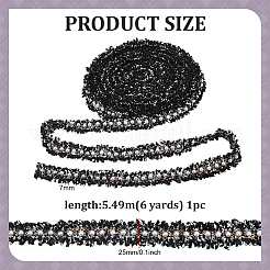 Bordure en dentelle de polyester de 6 mètre&nbsp;OCOR-WH0070-849A