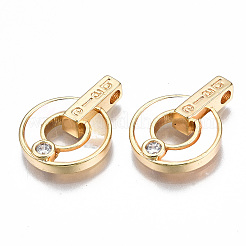 Messing micro pave klare zirkonia anhänger&nbsp;KK-S356-316-NF