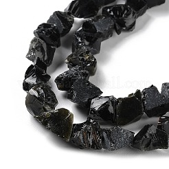 Rohe grobe natürliche Obsidianperlenstränge&nbsp;G-B065-C20