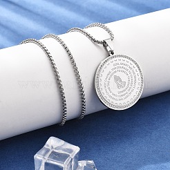 201 collane con ciondolo in strass in acciaio inossidabile per donna&nbsp;LS-NJEW-U021-05P