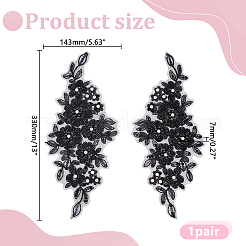 1 Paar Polyester-Dekorationen&nbsp;DIY-HY0003-54B