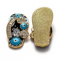 Pendentifs en laiton zircon cubique clair&nbsp;KK-B028-10G-C