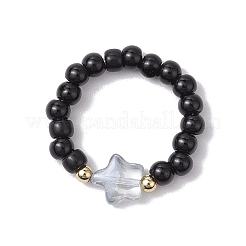 Glasperlen strecken Ringe&nbsp;RJEW-JR00821