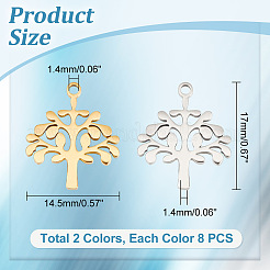 16 colgante de acero inoxidable 304 con revestimiento iónico (IP) de 2 colores&nbsp;STAS-UN0048-10
