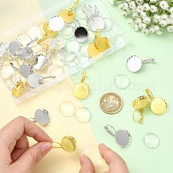 30 Stück 3 Farben Messing DIY Leverback Ohrring-Einstellungen&nbsp;KK-FS0002-10