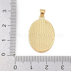 Natürliche weiße Muschel ovale Anhänger&nbsp;KK-F919-43B-G02