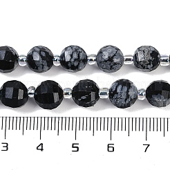 Naturschneeflocke Obsidian Perlen Stränge&nbsp;G-G182-B35-03