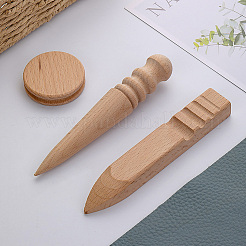 3 Stück Kantenpolierset aus Holz und Leder&nbsp;TOOL-WH20127-01