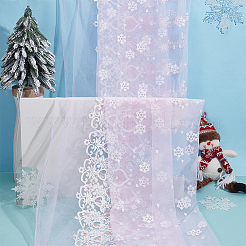 2 m Polyester-Schneeflocken-Maschengewebe&nbsp;DIY-WH0622-388B