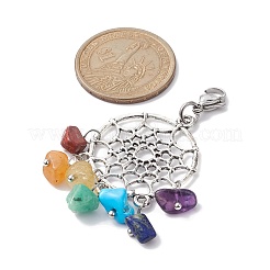 Décorations pendantes en alliage de style tibétain&nbsp;HJEW-JM01291-03