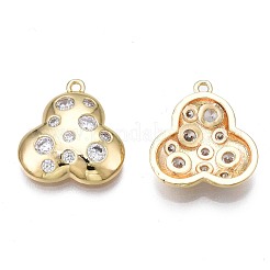 Latón micro pavimenta claro cubic zirconia encantos&nbsp;KK-N232-259