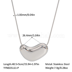 Colliers avec pendentif en forme de cœur en acier inoxydable de style européen pour femmes et hommes&nbsp;VR3577-2