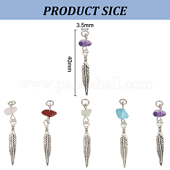 80 pz 16 stili di ciondoli in quarzo rosa naturale e ametista e howlite e diaspro rosso e avventurina verde&nbsp;FIND-DR0001-38